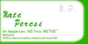 mate percsi business card